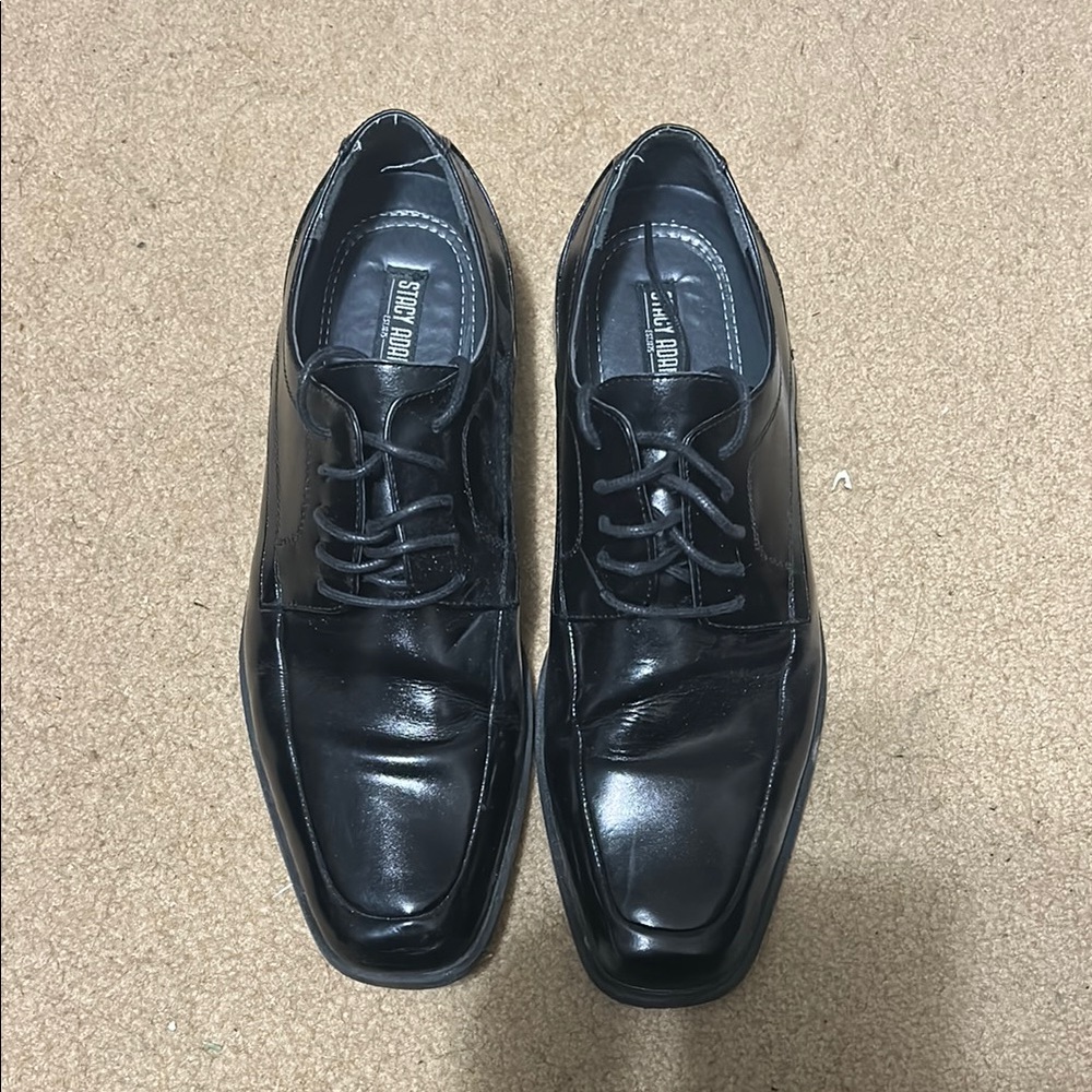 Stacy Adams Black Leather Oxford Shoes Classic Design
